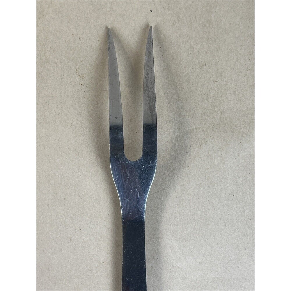 Vintage Robinson Knife Co USA‎ Stainless Meat Carving Fork Wood Handle 12.25" - Picture 6 of 6